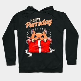 Surprise: Cat In A Birthday Gift On Purrsday Hoodie